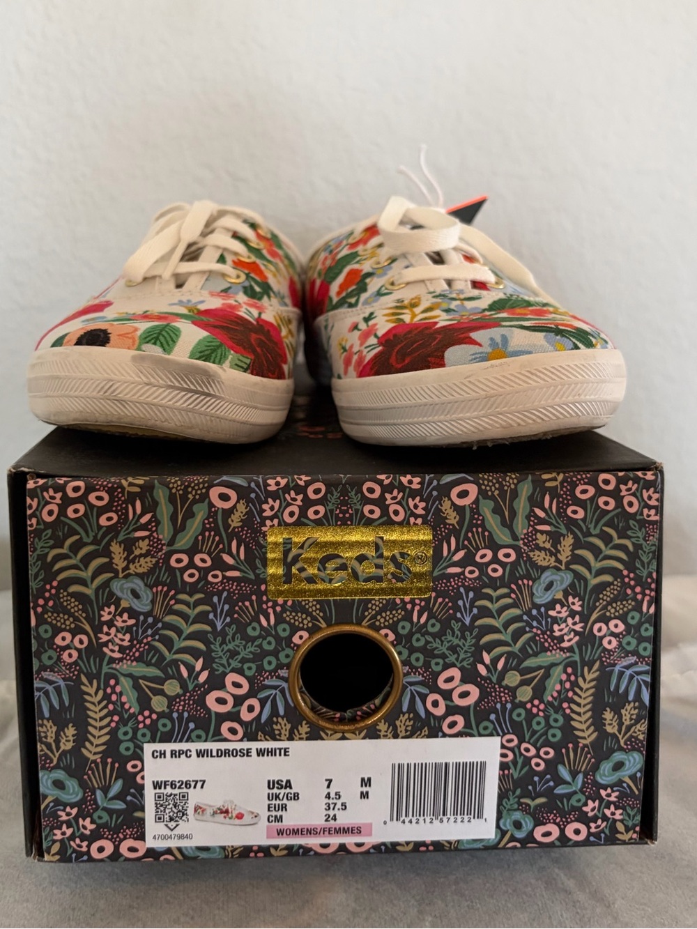 EUC/Like-New Keds x Rifle Paper Co. Champion Sneakers in Wild Rose (Read Desc.) - Picture 6 of 8